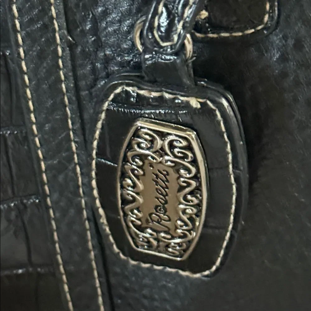 Rosetti Women’s Elegant Black Crocodile-Embossed Shoulder Bag